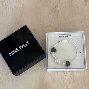 Nine West Black and Silver Beaded Bracelet